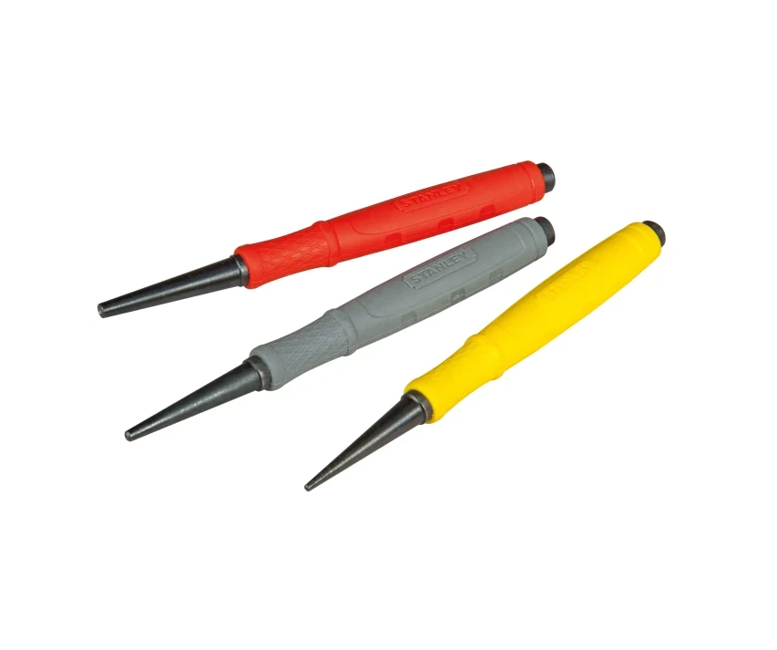 Stanley DynaGrip 0-58-930 Nail Punch Set 0.8, 1.6 & 2.4mm 1 Stanley DynaGrip 0-58-930 Nail Punch Set 0.8, 1.6 & 2.4mm