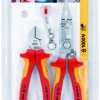 Knipex 00 31 30 BK 2 Piece VDE Side Cutter Installation Pliers &amp; LED Set