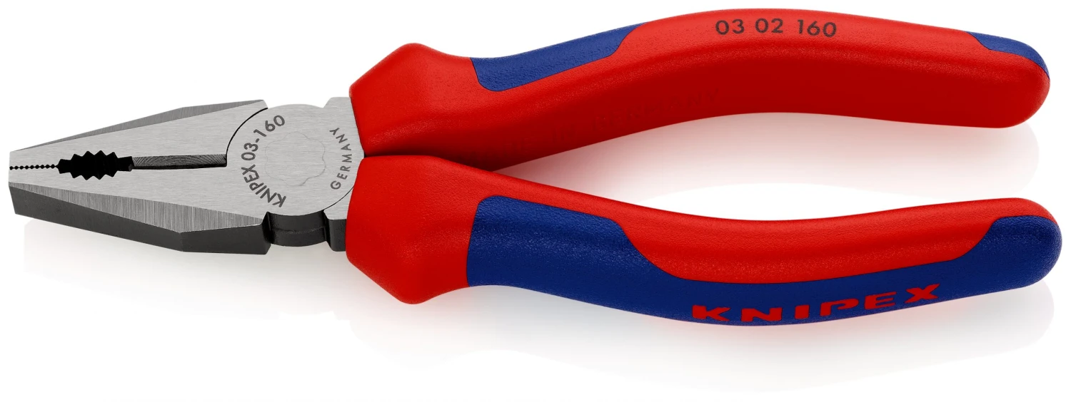 Knipex 03 02 160 Combination Pliers With Multi-Component Grips 160mm 1 Knipex 03 02 160 Combination Pliers With Multi-Component Grips 160mm