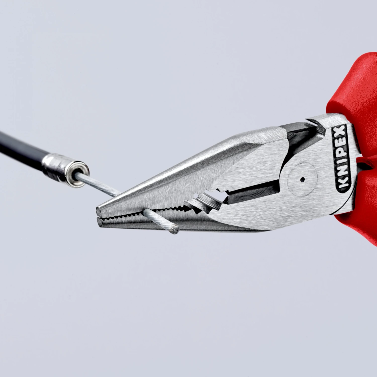 Knipex 08 21 145 Needle-Nose Long Combination Pliers PVC Grip 145mm 3 Knipex 08 21 145 Needle-Nose Long Combination Pliers PVC Grip 145mm - Image 3