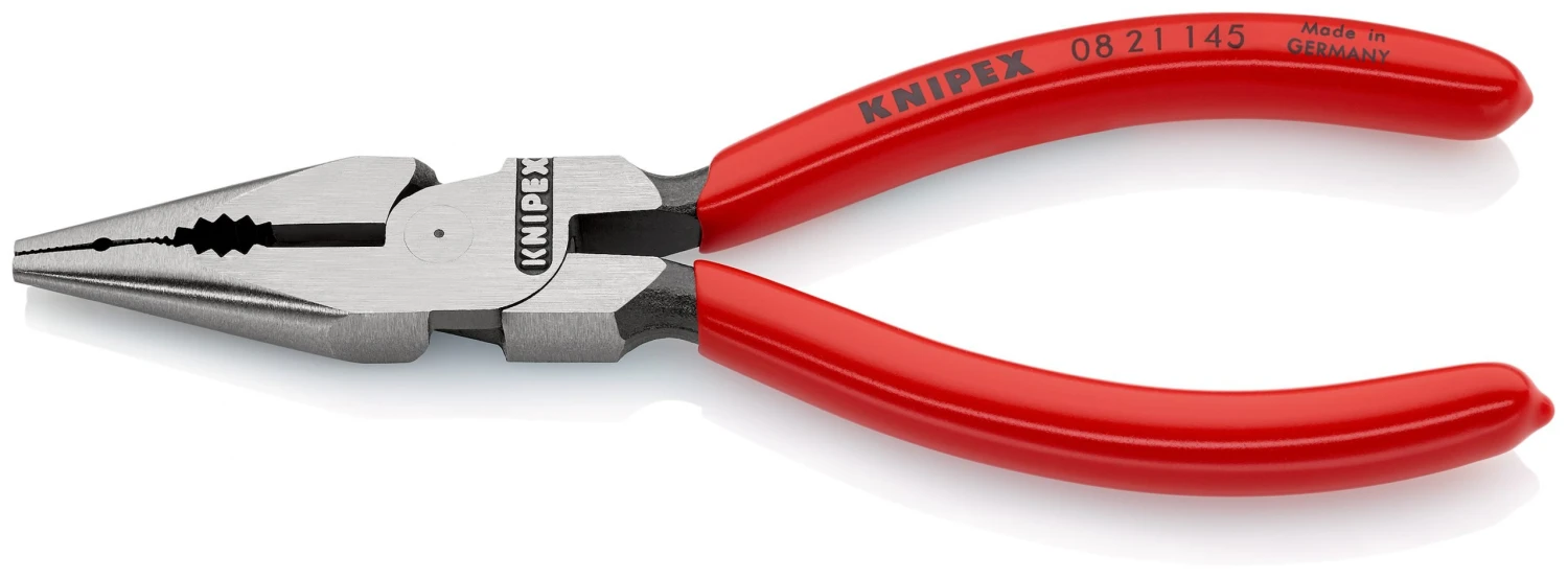 Knipex 08 21 145 Needle-Nose Long Combination Pliers PVC Grip 145mm 1 Knipex 08 21 145 Needle-Nose Long Combination Pliers PVC Grip 145mm