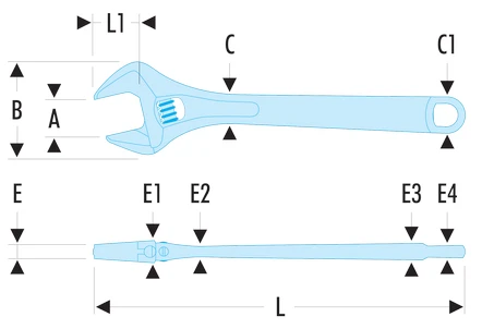 Facom 101.15G Bi-Material 'Quick-Adjust' Adjustable Wrench 15" (375mm) 5 Facom 101.15G Bi-Material 'Quick-Adjust' Adjustable Wrench 15" (375mm) - Image 5