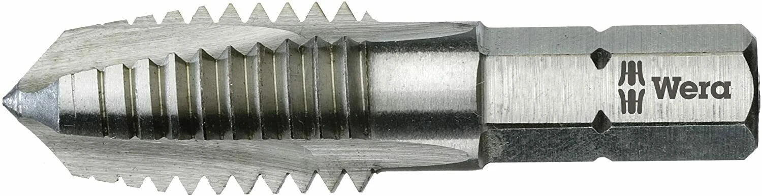 Wera 104654 844/7 7 Piece Metric HSS Metal Tap Threading Bit Set & 1/4" Bit Holder 3 Wera 104654 844/7 7 Piece Metric HSS Metal Tap Threading Bit Set & 1/4" Bit Holder - Image 3