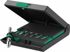 Wera 104654 844/7 7 Piece Metric HSS Metal Tap Threading Bit Set &amp; 1/4" Bit Holder