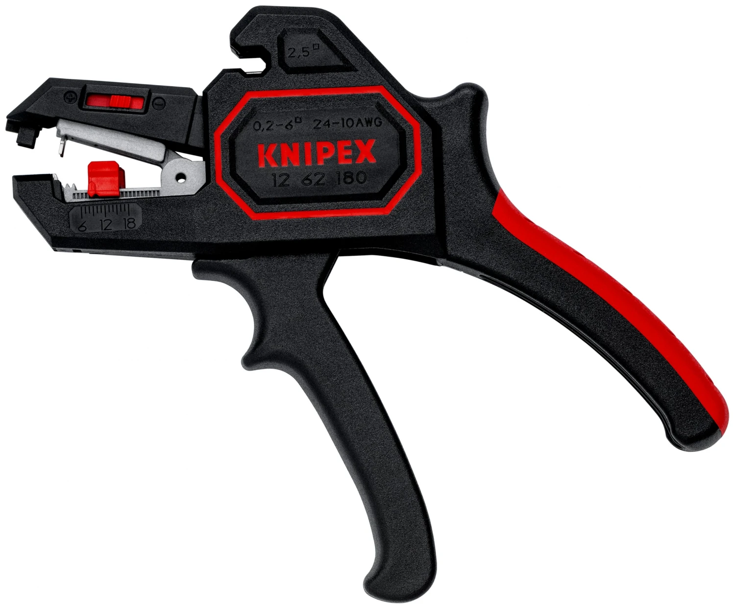 Knipex 12 62 180 Automatic Insulation Stripper 0.2-6mm 1 Knipex 12 62 180 Automatic Insulation Stripper 0.2-6mm