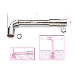 Beta "937 7X7" 7mm X 7mm Double Ended Hexagon / Bi Hex Socket Wrench