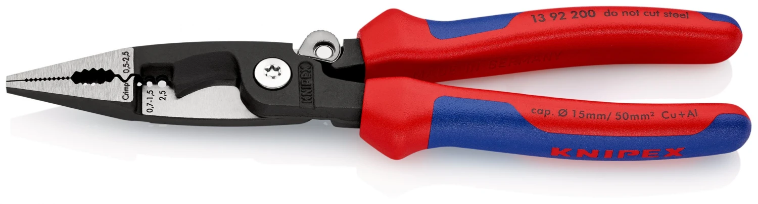 Knipex 13 92 200 Multi-Function Installation Pliers With Multi Component Grips 200mm 2 Knipex 13 92 200 Multi-Function Installation Pliers With Multi Component Grips 200mm - Image 2