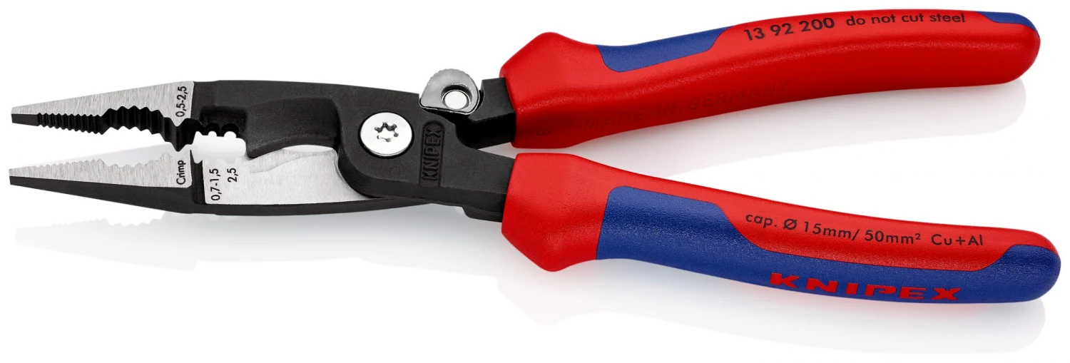 Knipex 13 92 200 Multi-Function Installation Pliers With Multi Component Grips 200mm 3 Knipex 13 92 200 Multi-Function Installation Pliers With Multi Component Grips 200mm - Image 3