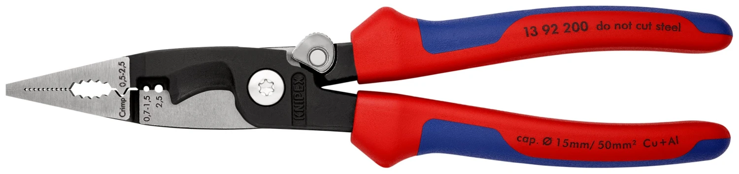 Knipex 13 92 200 Multi-Function Installation Pliers With Multi Component Grips 200mm 1 Knipex 13 92 200 Multi-Function Installation Pliers With Multi Component Grips 200mm