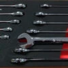 Britool Hallmark BHRWSET12 12 Piece Ratchet Combination Spanner Set In Foam Tray