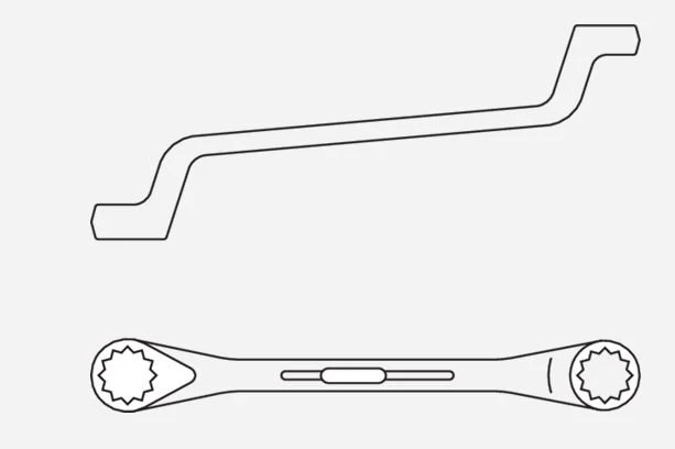 Gedore 2 Metric Double End Offset Ring Spanner Wrench 24x27mm 3 Gedore 2 Metric Double End Offset Ring Spanner Wrench 24x27mm - Image 3