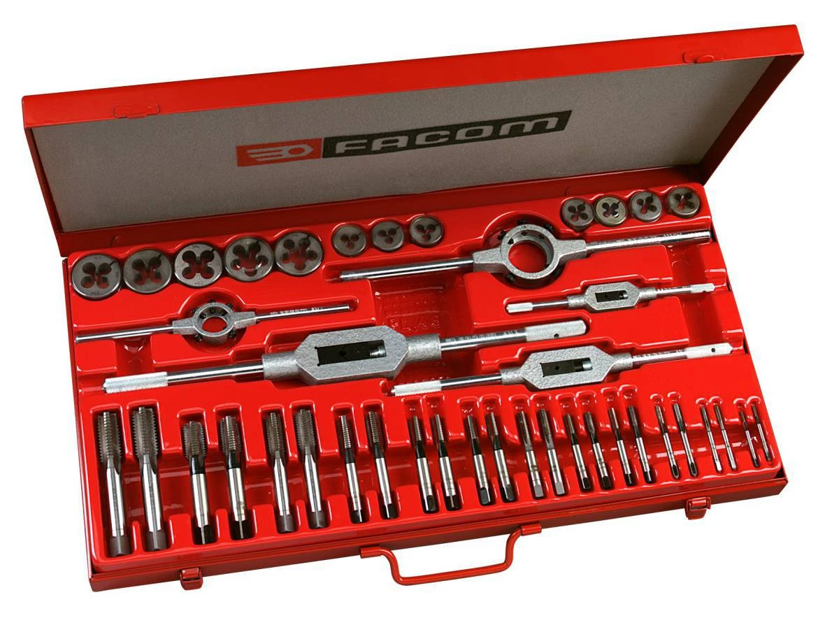 Facom 221.227SJ2 41 Piece Tap And Die Set M3 To M18 ( Inc .Cobalt Steel Taps) 1 Facom 221.227SJ2 41 Piece Tap And Die Set M3 To M18 ( Inc .Cobalt Steel Taps)