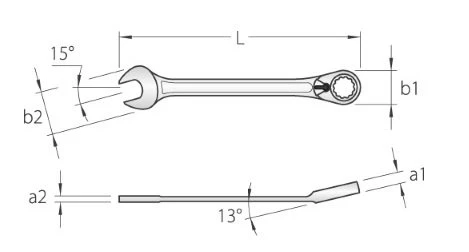 Gedore 7 UR Metric Reversible Ratcheting Combination Spanner Wrench 17mm 2 Gedore 7 UR Metric Reversible Ratcheting Combination Spanner Wrench 17mm - Image 2
