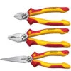 Wiha 38637 3 Piece VDE Side Cutter, Combination &amp; Long Nose Plier Set