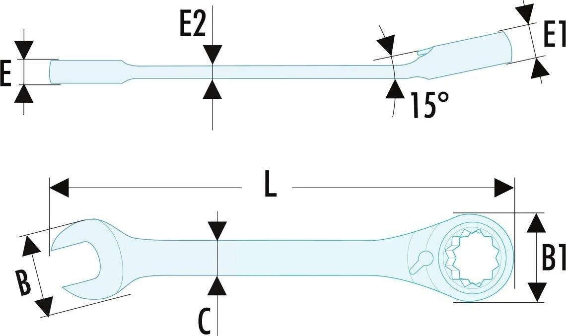 Facom 467BR.19 'Fast Ratchet' Ratcheting Spanner 19mm 2 Facom 467BR.19 'Fast Ratchet' Ratcheting Spanner 19mm - Image 2