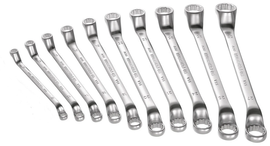 Facom 55A.JU10 Double Ended Ring Spanner Wrench Set 1/4 - 1.1/4" AF 1 Facom 55A.JU10 Double Ended Ring Spanner Wrench Set 1/4 - 1.1/4" AF