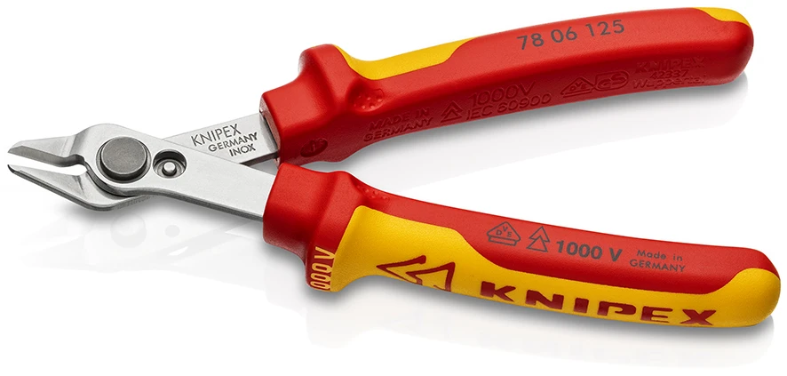 Knipex 78 06 125 VDE Insulated Diagonal Super Knips Diagonal Flush Cut Side Cutter Pliers 125mm 2 Knipex 78 06 125 VDE Insulated Diagonal Super Knips Diagonal Flush Cut Side Cutter Pliers 125mm - Image 2
