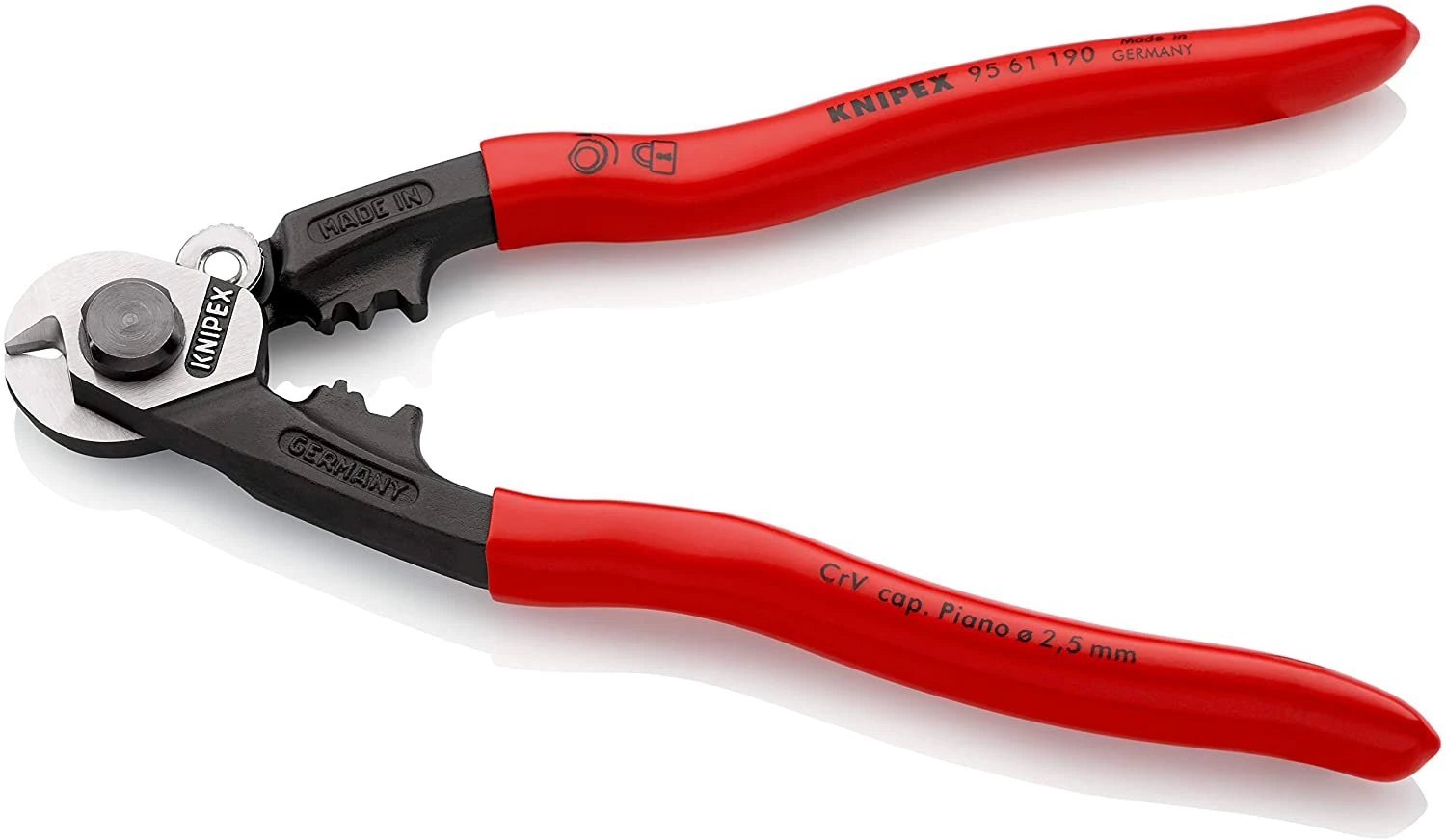 Knipex 95 61 190 SB Wire Rope/Bowden Cable Cutter PVC Grip 190mm (7.1/2in) 1 Knipex 95 61 190 SB Wire Rope/Bowden Cable Cutter PVC Grip 190mm (7.1/2in)