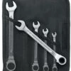 Stahlwille 17/5 5 Piece Ratcheting Combination Spanner Set In Tool Roll 8-19mm