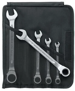 Stahlwille 17/5 5 Piece Ratcheting Combination Spanner Set In Tool Roll 8-19mm