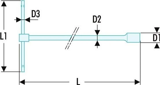 Facom 98B.13 Metric Sliding T-Handle Socket Wrench 13mm 6 Facom 98B.13 Metric Sliding T-Handle Socket Wrench 13mm - Image 6
