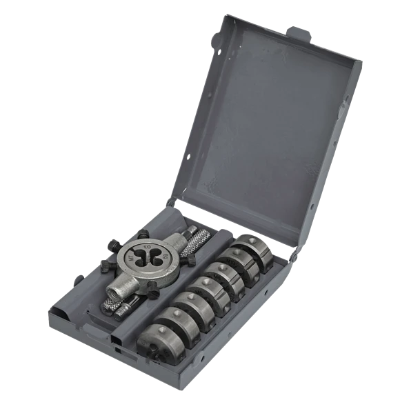 Sealey Tools AK3009 9 Piece Split Die Set M3 - M12 (Threading) 1 Sealey Tools AK3009 9 Piece Split Die Set M3 - M12 (Threading)