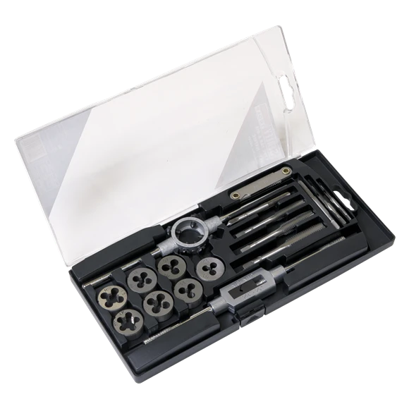 Sealey AK321 Carbon Steel Metric Tap & Die Threading Set + Holder & Wrench 3 Sealey AK321 Carbon Steel Metric Tap & Die Threading Set + Holder & Wrench - Image 3