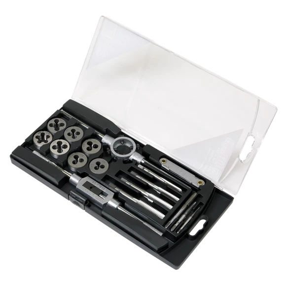 Sealey AK321 Carbon Steel Metric Tap & Die Threading Set + Holder & Wrench 2 Sealey AK321 Carbon Steel Metric Tap & Die Threading Set + Holder & Wrench - Image 2