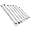 Sealey AK6319 7 Piece Extra Long Double Ring Ratchet / Fixed Spanner Set 8-19mm