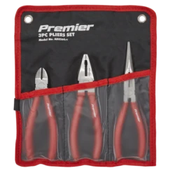 Sealey AK8564 Pliers Set 3 Piece Long Nose, Combination &amp; Diagonal Cutters (Snips) -Pro Tools Shop AK8564.V2 IN POUCH STRAIGHT DFC0283763 1