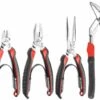 Facom CPE.A1 4 Piece Professional Plier Set, Combination, Long Nose, Snips &amp; Multi-grip Pliers