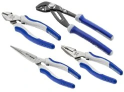 Expert By Facom E080818 4 Piece Pliers Set - Combination, Half-Round, Multi-Grip & Snips