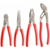 Facom GJP.A1 4 Piece Professional Plier Set, Combination, Long Nose, Snips &amp; Multi-grip Pliers