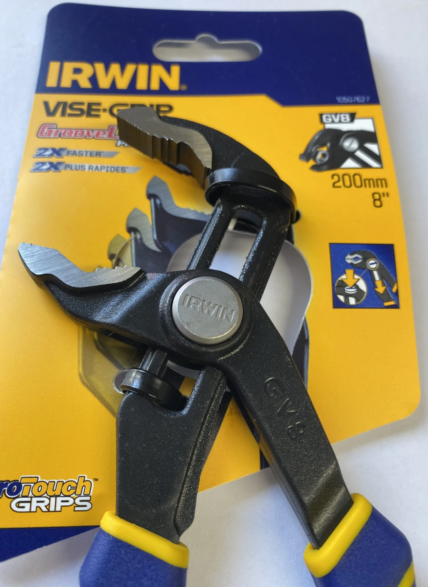 Irwin Vise-Grip GV8 Groovelock Water Pump Pliers With Protouch Grip 8" / 200mm 3 Irwin Vise-Grip GV8 Groovelock Water Pump Pliers With Protouch Grip 8" / 200mm - Image 3