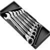 Facom MOD.467BXL 6 Piece Metric Ratchet Combination Spanner Set Supplied In Plastic Module Tray 21-32mm
