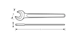 Bahco 894M Metric Single Open End Spanner Wrench 120mm -Pro Tools Shop Single Open End Wrench Dimension