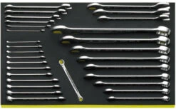 Stahlwille TCS 10+13+24/30 '10, 13 & 24 Series' Double Open Ended / Combination / Flare Nut Spanner Set In Foam Module 6-32mm