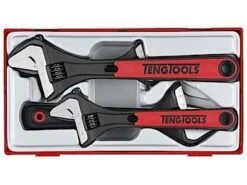 Teng TTADJ04 4 Pce Adjustable Spanner/Wrench Set 6", 8", 10" & 8" Wide Jaw In Tool Box Tray