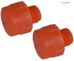 Thor 73-408PF Replacement Orange Plastic Face For Wooden &amp; Plastic Handle Hammer 25mm - 2 Pack